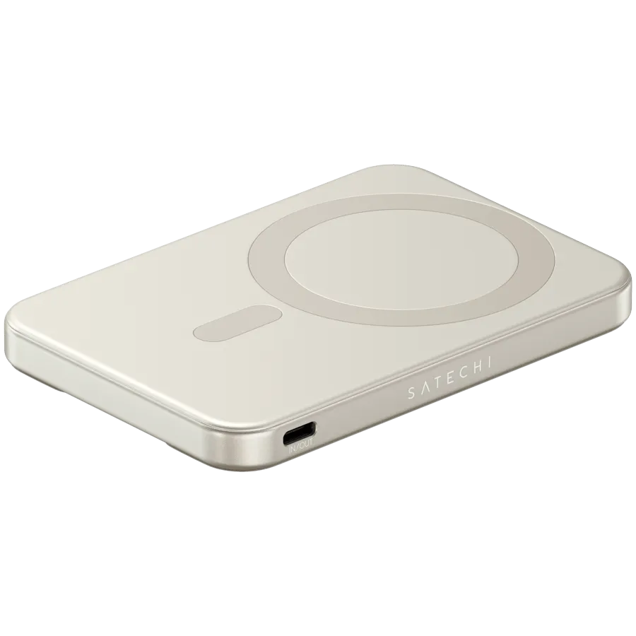 SATECHI Qi2 5K Magnetic Power Bank with Stand (Sand) — фото 3