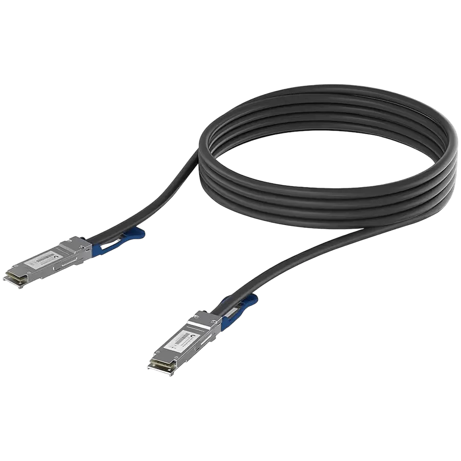 Ubiquiti UACC-DAC-QSFP28-3M QSFP28 direct attach cable with a 100 Gbps max data rate, Compatible with QSFP28 and QSFP+ interfaces