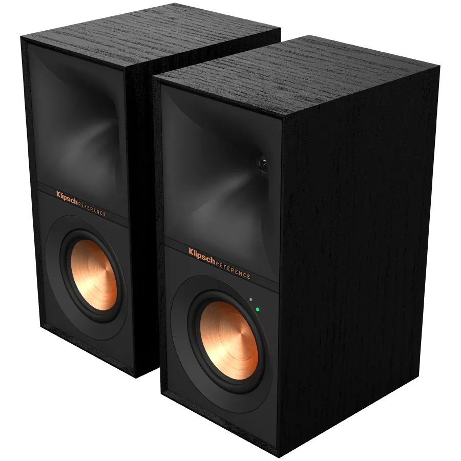 Klipsch Reference R-40PM, Powered Bookshelf Speakers, Black, Pair — фото 2