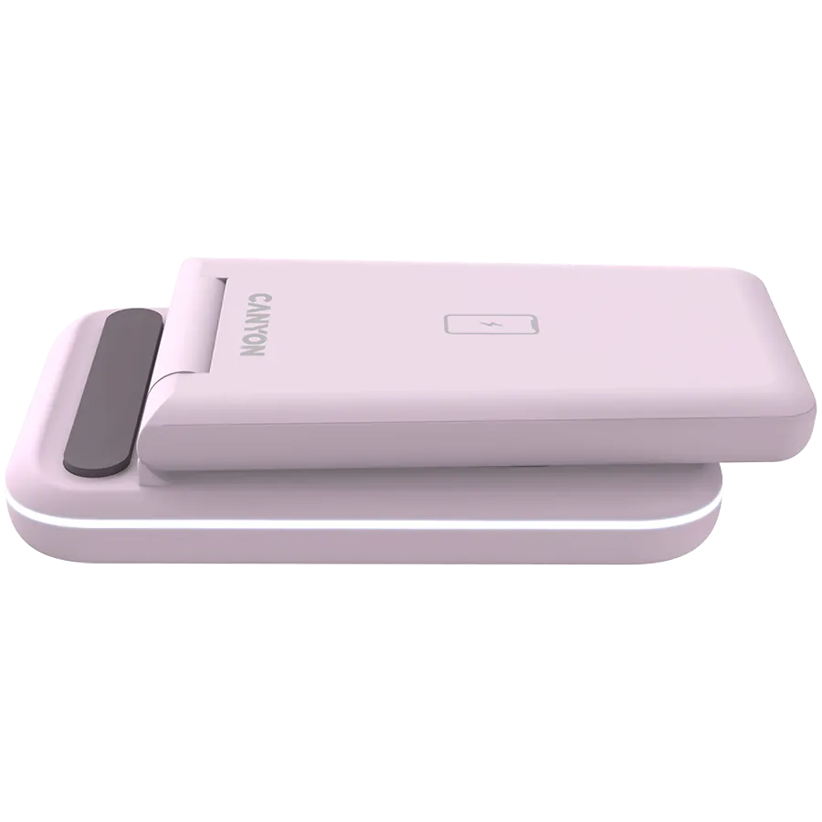 CANYON wireless charger WS-304 15W 3in1 Iced Pink — фото 6