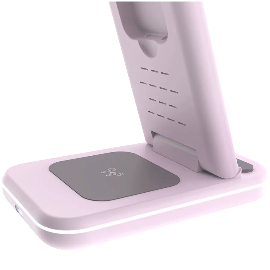 CANYON wireless charger WS-304 15W 3in1 Iced Pink — фото 8