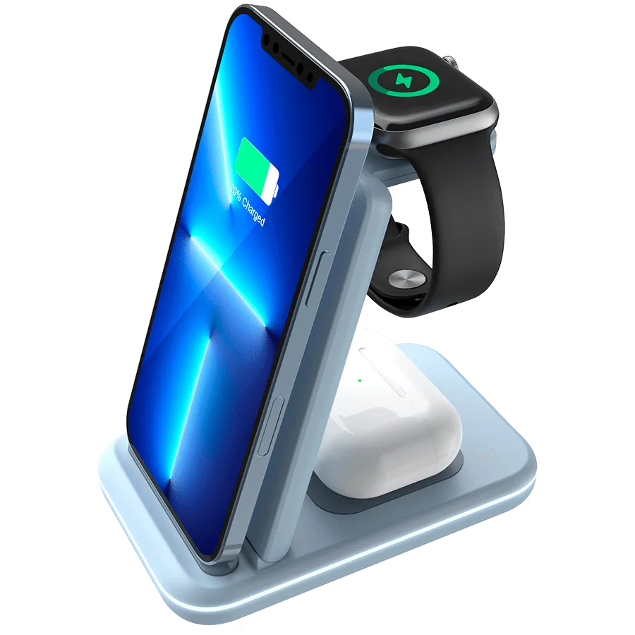 CANYON wireless charger WS-304 15W 3in1 Blue