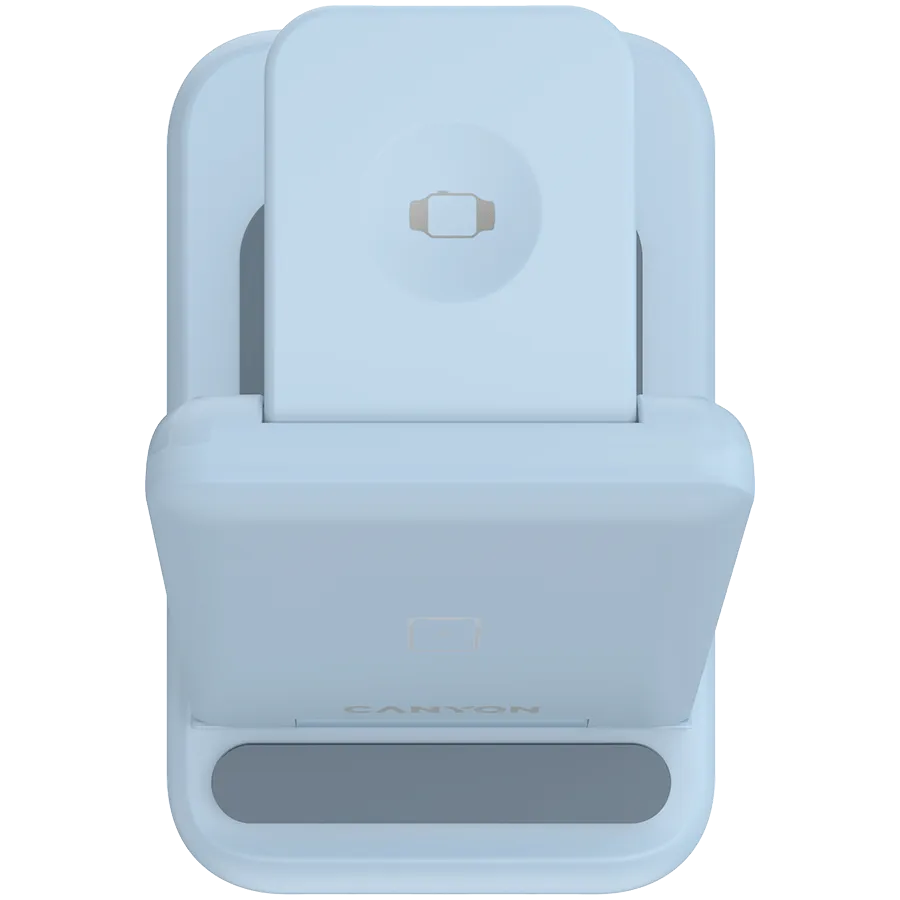 CANYON wireless charger WS-304 15W 3in1 Blue — фото 7