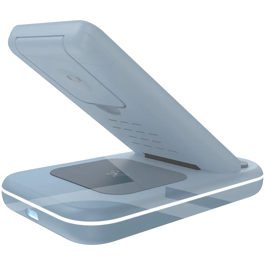 CANYON wireless charger WS-304 15W 3in1 Blue — фото 5