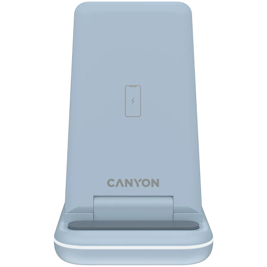 CANYON wireless charger WS-304 15W 3in1 Blue — фото 3