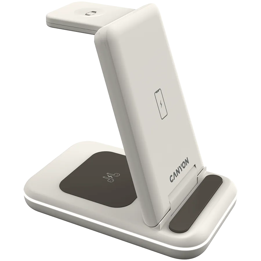 CANYON wireless charger WS-304 15W 3in1 Cosmic Latte — фото 4