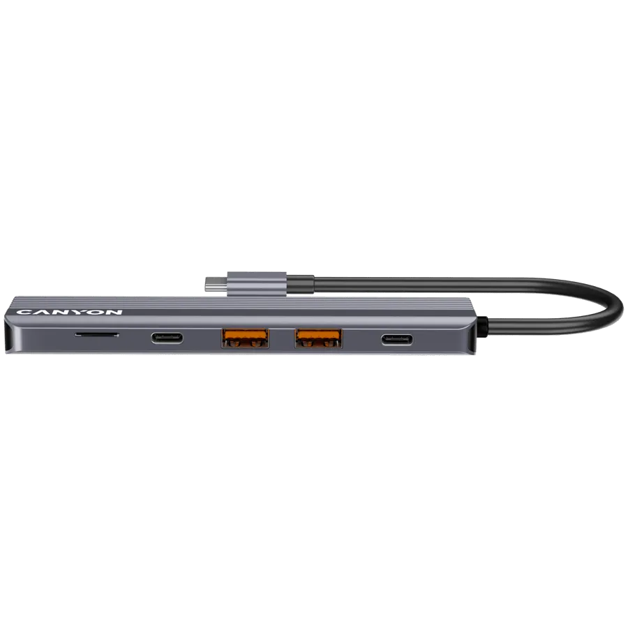 CANYON hub DS-17 6in1 4k USB-C Grey — фото 4