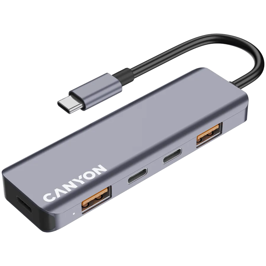 CANYON hub DS-18 5in1 USB-C Grey — фото 4