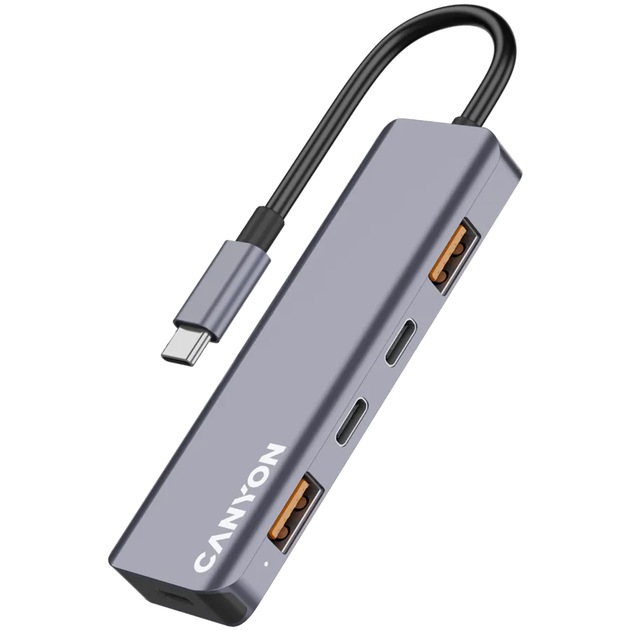 CANYON hub DS-18 5in1 USB-C Grey — фото 3