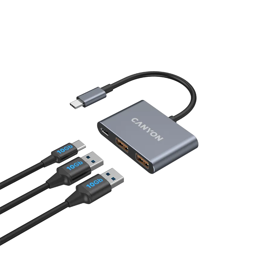 CANYON hub DS-3 3in1 USB-C Dark Grey — фото 5