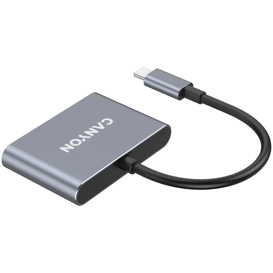 CANYON hub DS-3 3in1 USB-C Dark Grey — фото 3