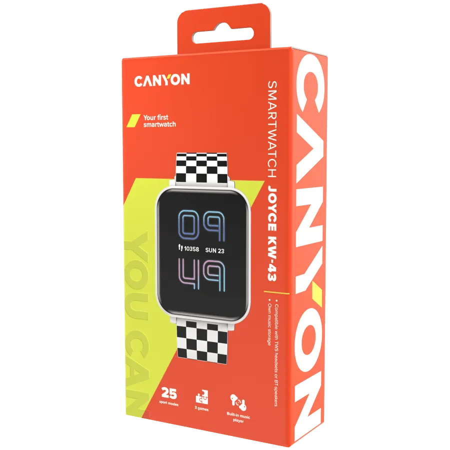 CANYON kids watch Joyce KW-43 DUAL BT Music White — фото 7