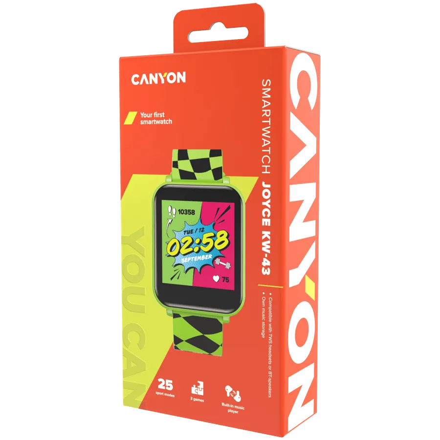 CANYON kids watch Joyce KW-43 DUAL BT Music Green — фото 7