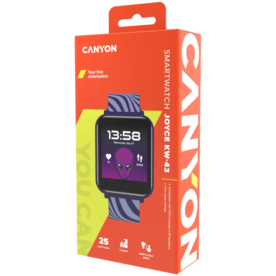 CANYON kids watch Joyce KW-43 DUAL BT Music Blue — фото 7