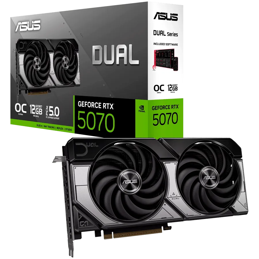 ASUS Video Card NVIDIA RTX 5070 12 GB GDDR7 192 bit 1x HDMI 2.1b 3x DisplayPort 2.1b