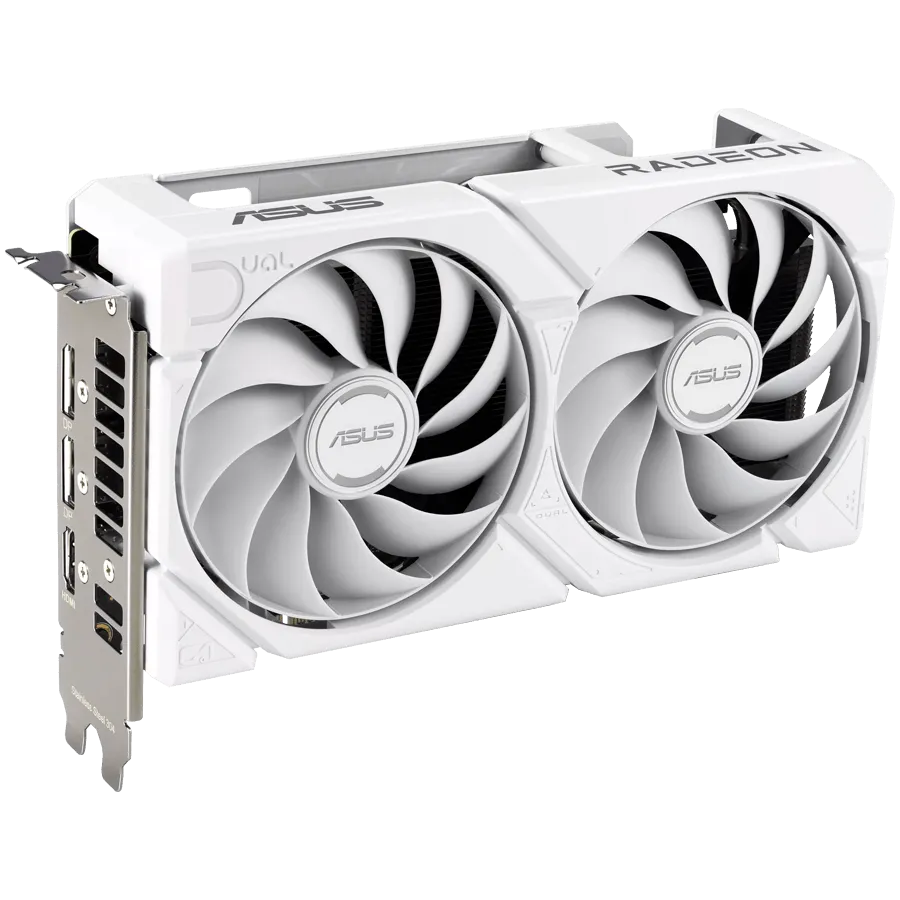 ASUS Video Card AMD Radeon RX 9060 XT White 16GB GDDR6 2220 / 3230 , 2048sp, 32 RT-core, 128 bit, 2.5 slots, 8 pin, HDMI, DisplayPort — фото 3
