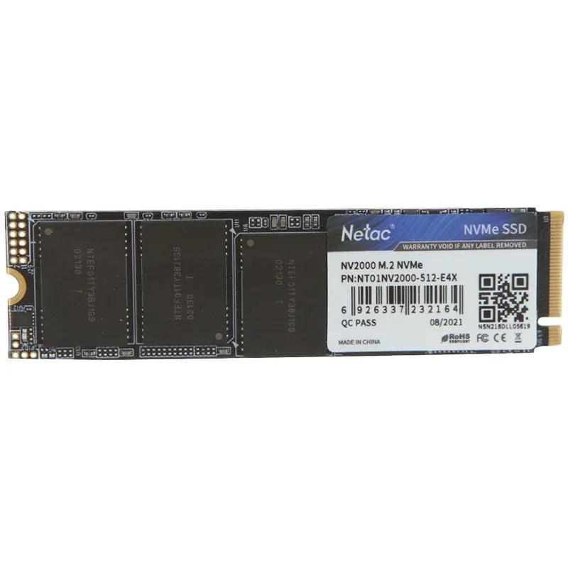 Netac NV2000 PCIe 3 x4 M.2 2280 NVMe 3D NAND SSD 1TB, R/W up to 2500/2100MB/s