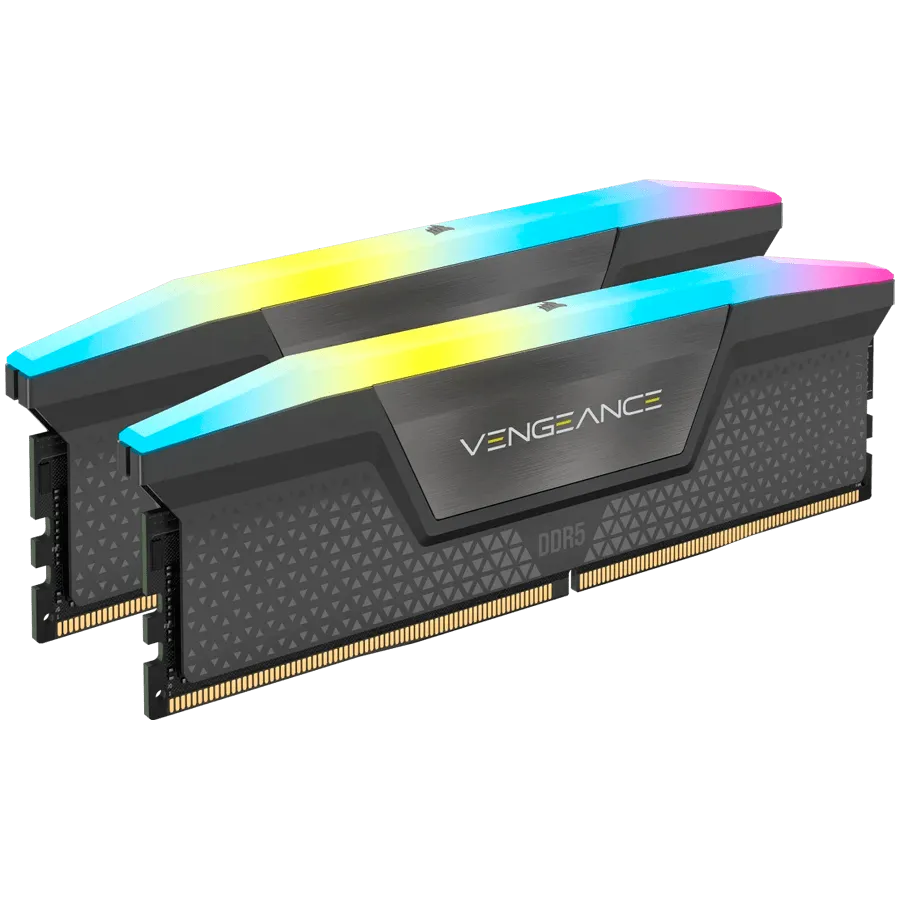 CORSAIR VENGEANCE RGB DDR5 32GB (2 x 16GB) DDR5 6400 CL32-40-40-84 1.40V Intel XMP & AMD EXPO - GREY