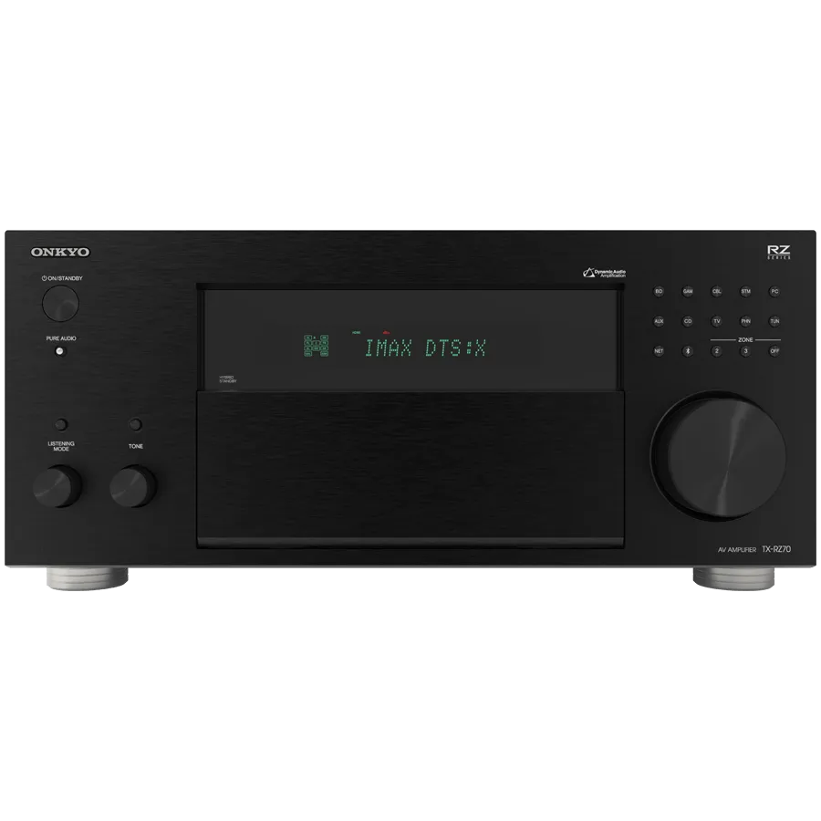 Onkyo TX-RZ70 11.2 -Channel AV Receiver, 210 W/Ch / 6 ohms, Dirac Live, THX® Certified, DTS:X, 8K/4K Ultra HD, Works with Sonos, Black