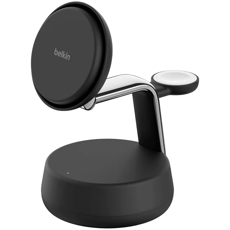 BELKIN 25w QI2 3-IN-1 Wireless Charging Stand, Black — фото 2