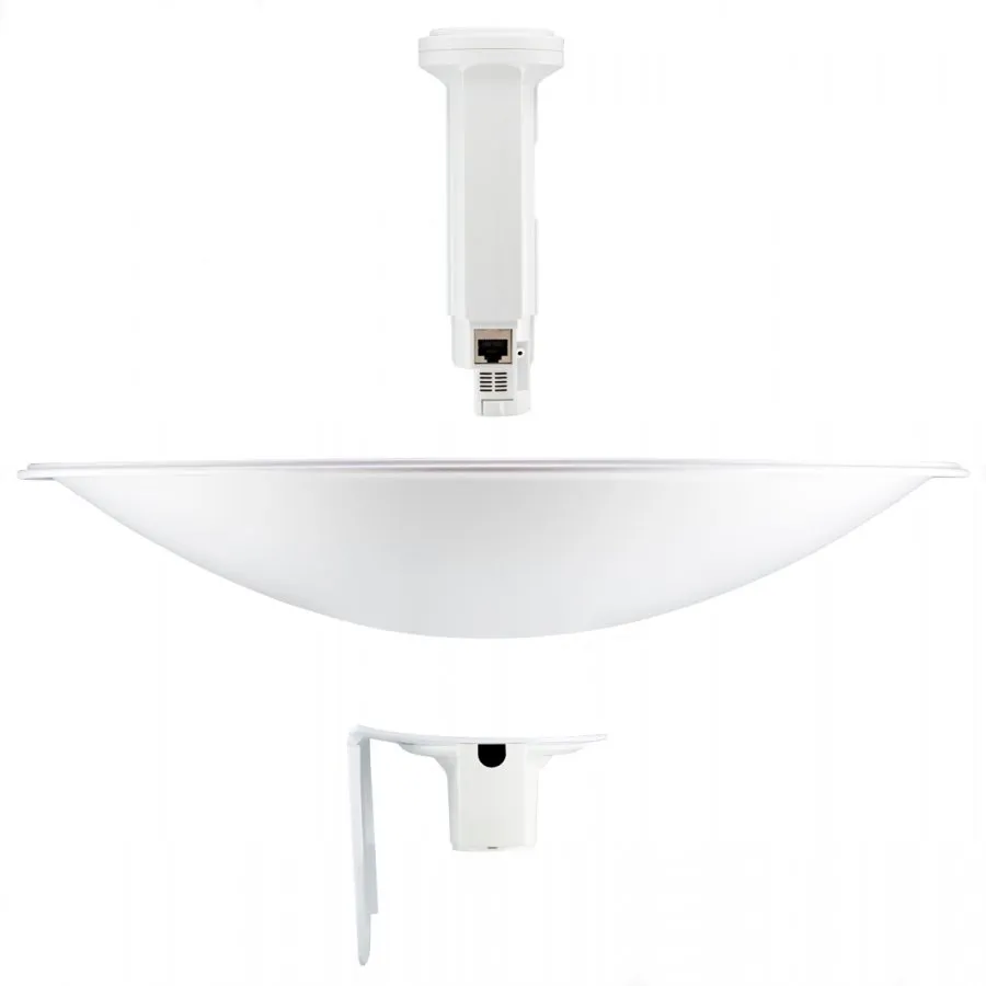 Ubiquiti airMAX PowerBeam M5 300, 5 GHz, 22 dBi bridge with 150+ Mbps throughput, 3+ km link range, 1 x 10/100 MbE port, 24V, 0.5A PoE adapter(Included), Pole mount kit(Included), Wind survivability 200 km/h, ESD/EMP protection Air/contact: ± 24 kV — фото 3