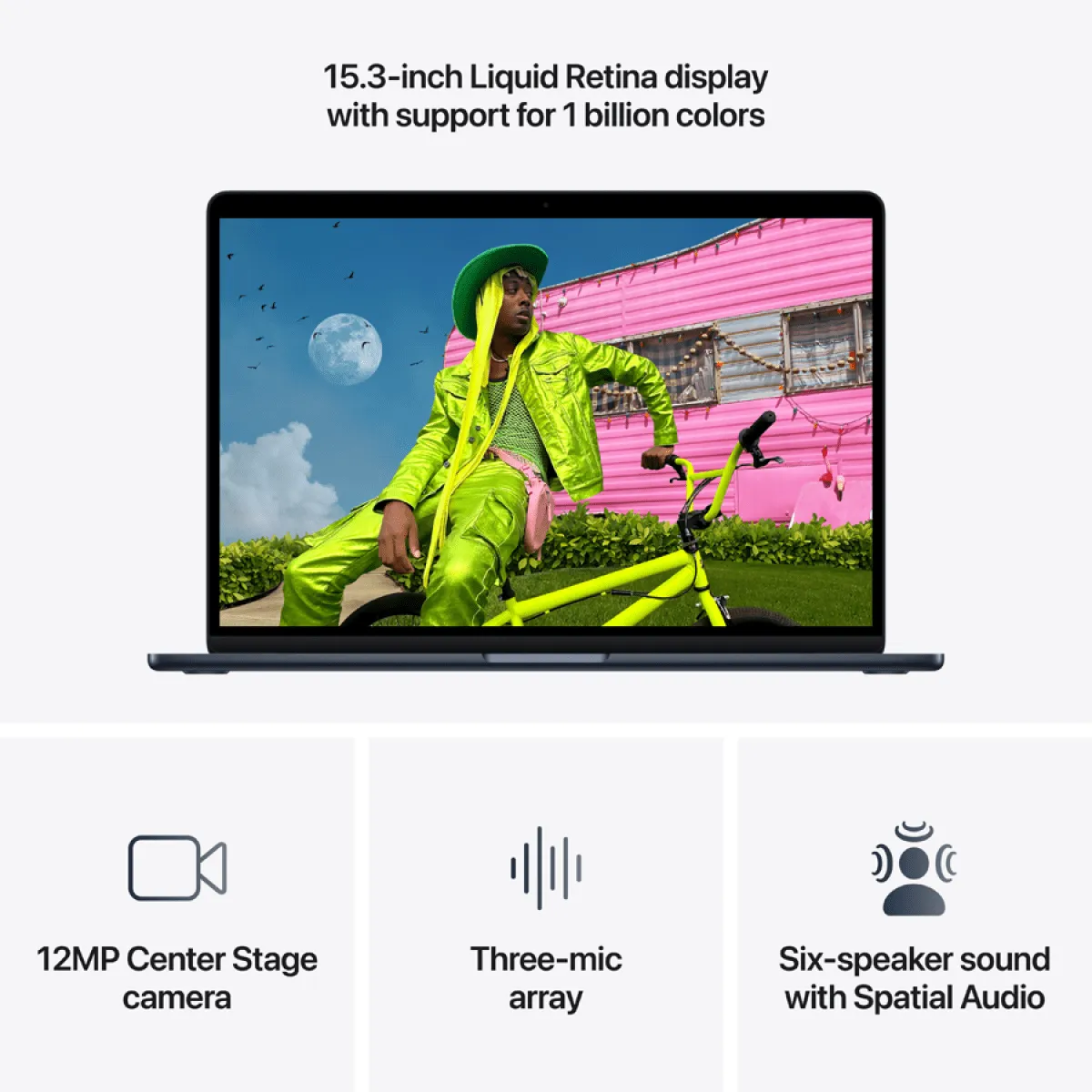 15-inch MacBook Air: Apple M5 chip with 10-core CPU and 10-core GPU, 16GB, 1TB SSD - Midnight,Model A3448 — фото 9