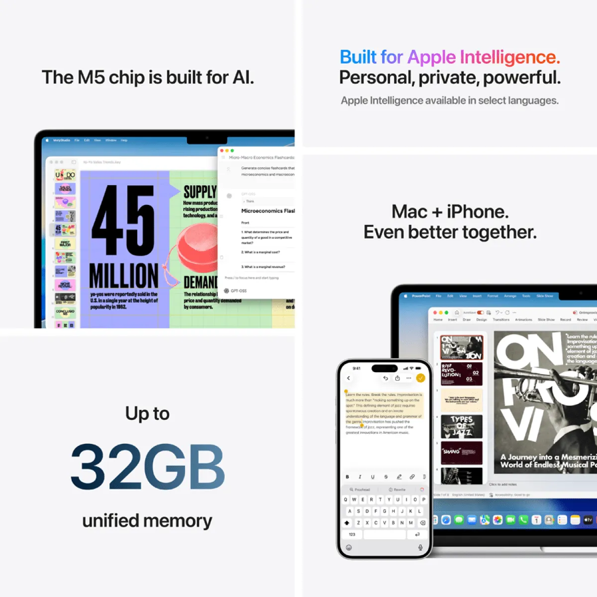 13-inch MacBook Air: Apple M5 chip with 10-core CPU and 10-core GPU, 24GB, 1TB SSD - Sky Blue,Model A3449 — фото 16
