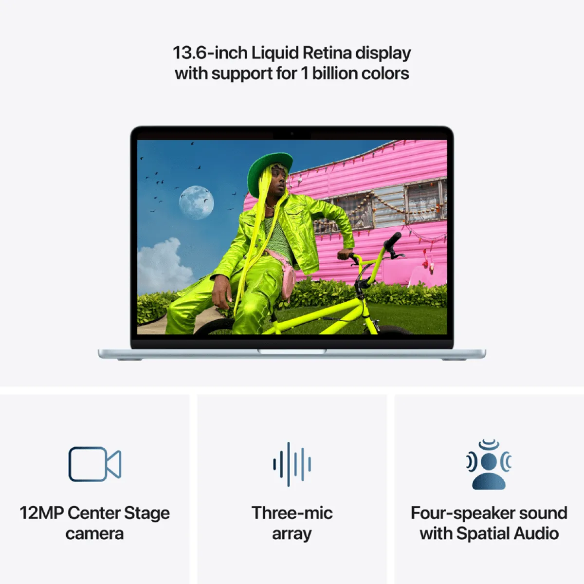 13-inch MacBook Air: Apple M5 chip with 10-core CPU and 10-core GPU, 24GB, 1TB SSD - Sky Blue,Model A3449 — фото 9