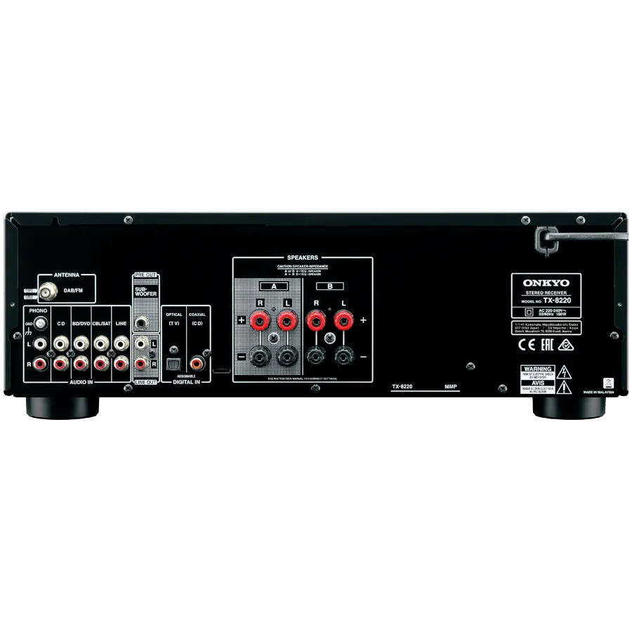 Onkyo TX-8220 Stereo Receiver, Black — фото 2
