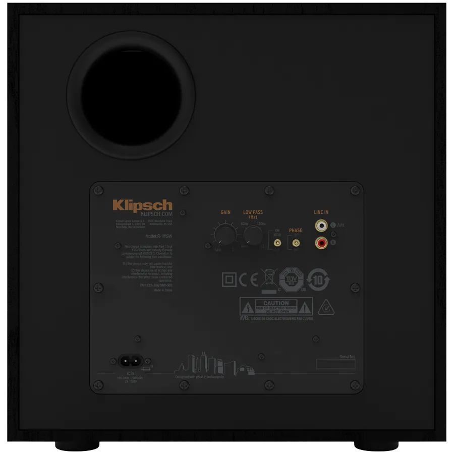 Klipsch Reference R-101SW 10-Inch Subwoofer, Black — фото 4