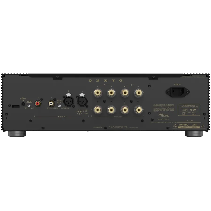 Onkyo Icon Series M-80 Stereo Power Amplifier, Black — фото 3
