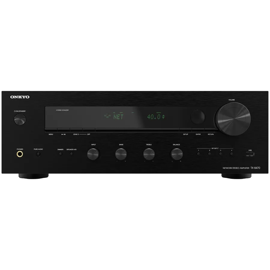 Onkyo TX-8470 Hi-Fi Network Stereo Receiver, Black
