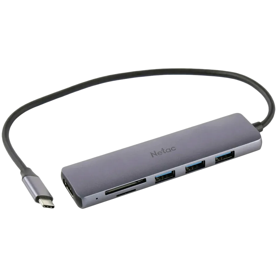 Netac Hub WF14, Type-C to USB3.0x3+HDMI+mSD/SD 2.0