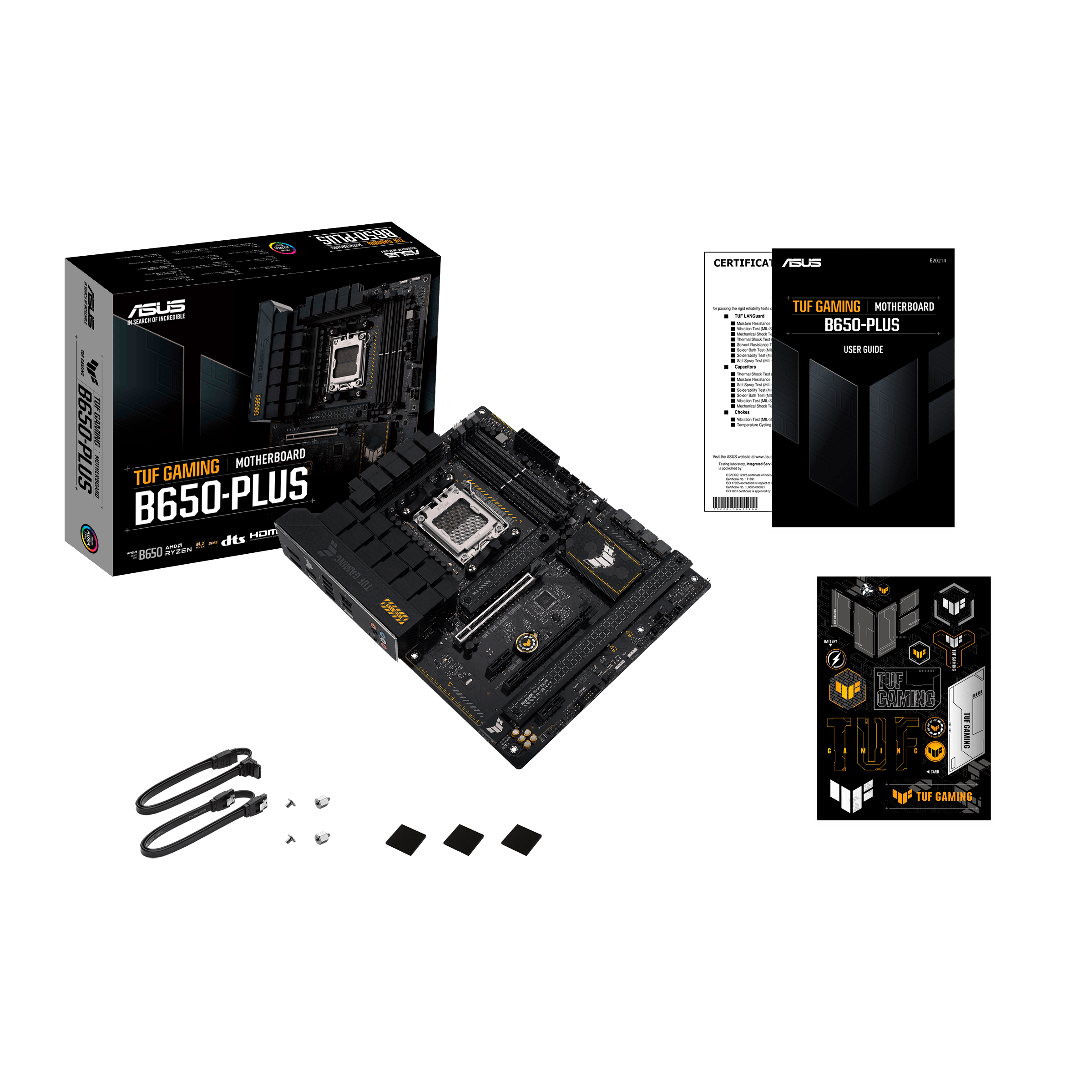 Материнская плата ASUS TUF GAMING B650-PLUS AM5 4xDDR5 4xSATA3 RAID 3xM.2 DP HDMI ATX