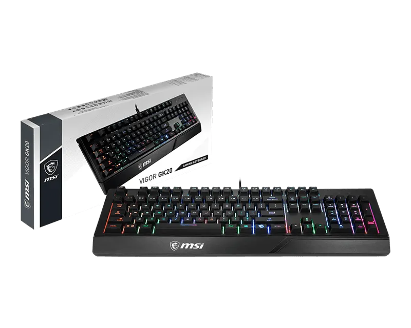 Игровая Клавиатура MSI Vigor GK20 RU, 108 клавиш, RGB SHOW,  кабель 1,8м, USB2.0 — фото 5