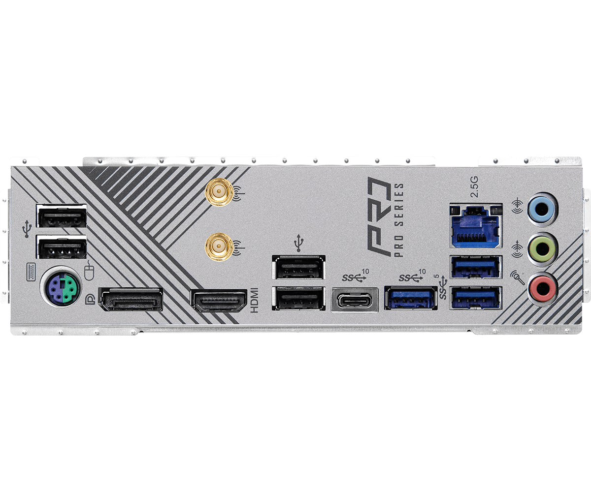 Материнская плата ASRock Z790 PRO RS WIFI LGA1700 4xDDR5 8xSATA RAID 4xM.2 HDMI DP eDP ATX