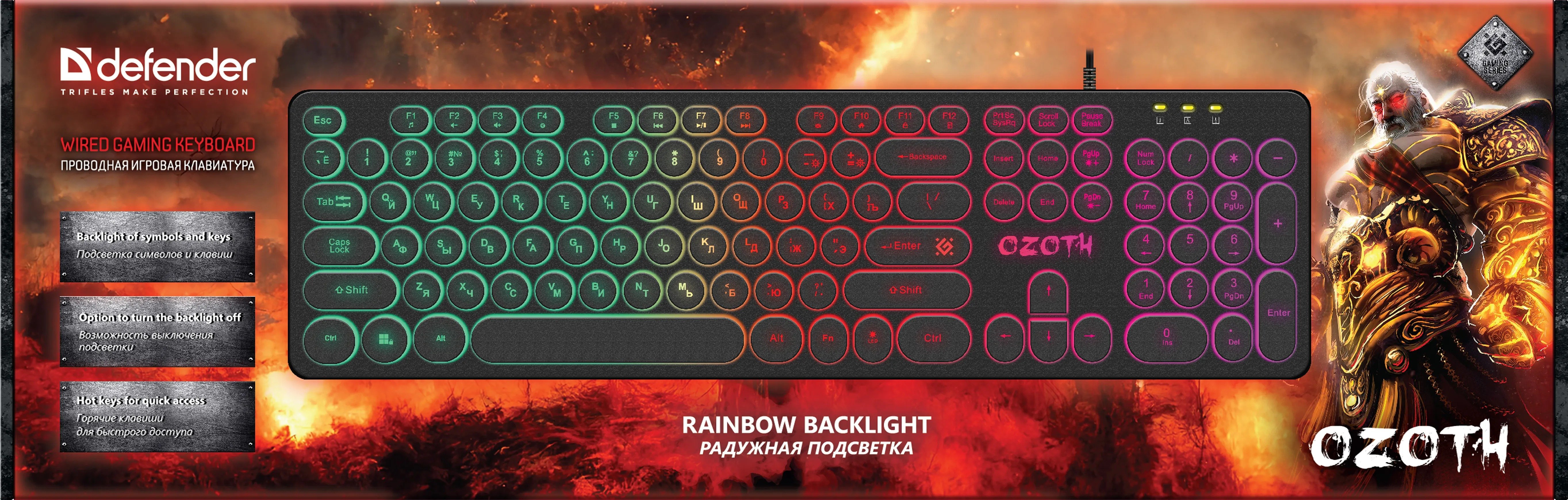 Клавиатура USB Defender Ozoth GK-106