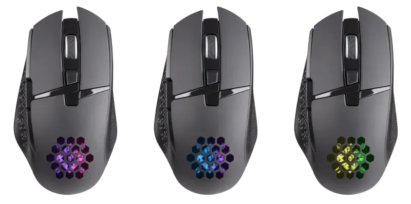 Мышь игровая беспроводная Defender Glory GM-514, LED,7D,400 мАч,3200dpi черный — фото 2
