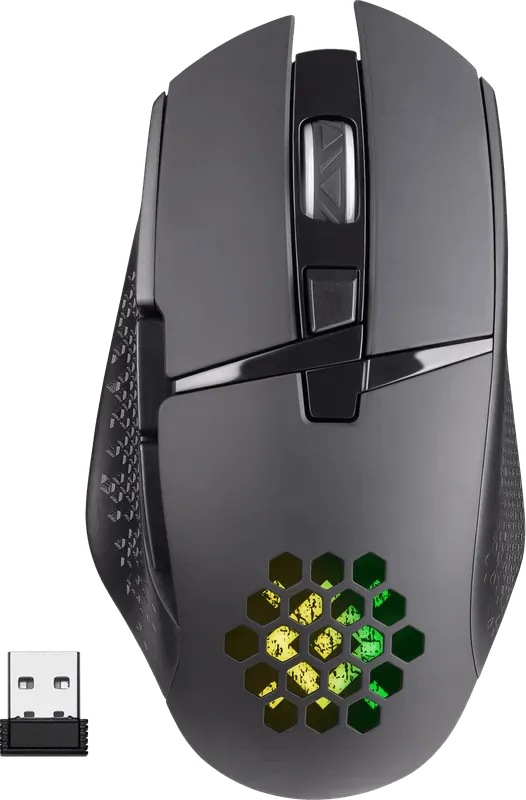 Мышь игровая беспроводная Defender Glory GM-514, LED,7D,400 мАч,3200dpi черный — фото 1