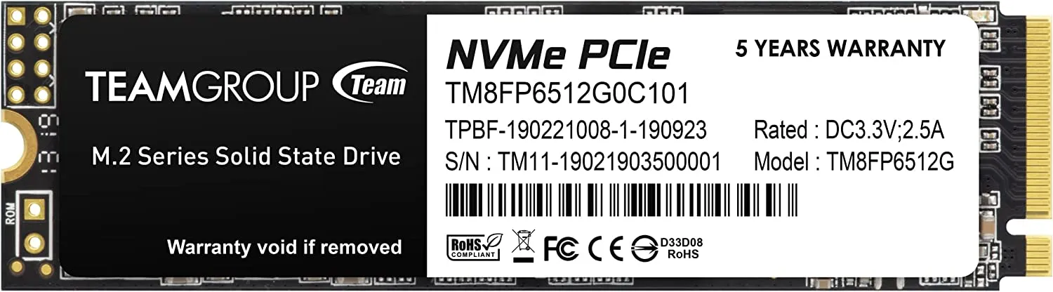 SSD накопитель 512 Gb Team Group MP33, M.2, PCIe 3.0