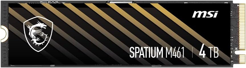 Твердотельный накопитель 4000Gb SSD MSI SPATIUM M461 M.2 PCIe NVMe R5000Mb/s W4200MB/s SPATIUM M461