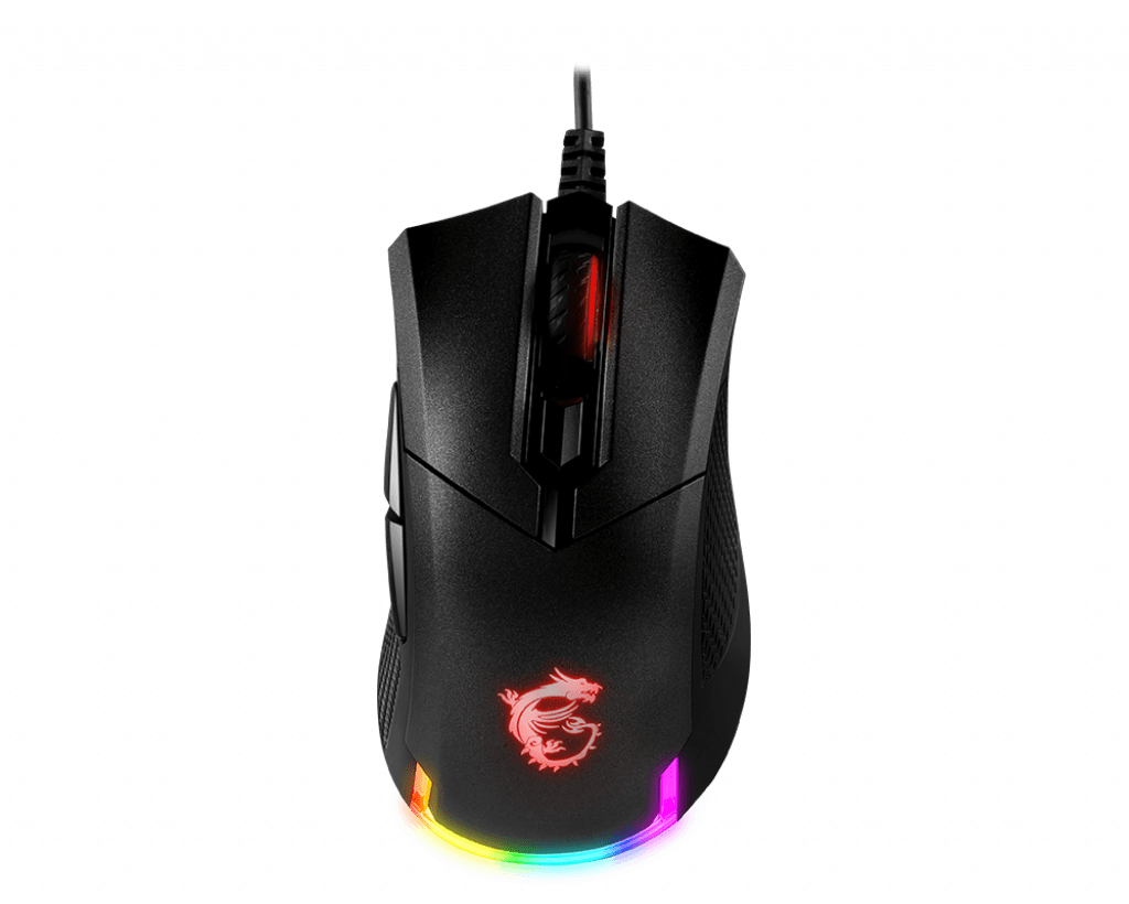 Мышь MSI Clutch GM50 USB2.0/TPE-кабель 2м/Вес 87г./RGB подсветка/Черный