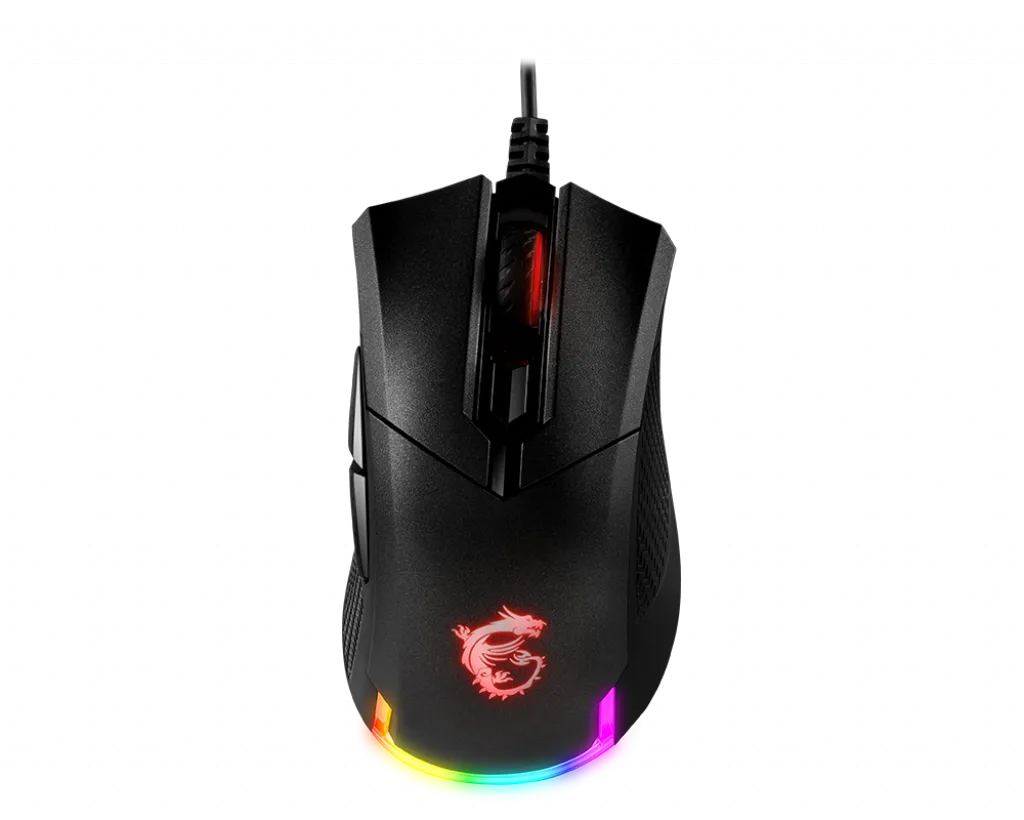 Мышь MSI Clutch GM50 USB2.0/TPE-кабель 2м/Вес 87г./RGB подсветка/Черный — фото 2