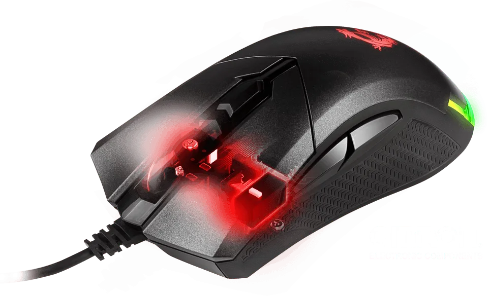 Мышь MSI Clutch GM50 USB2.0/TPE-кабель 2м/Вес 87г./RGB подсветка/Черный — фото 5