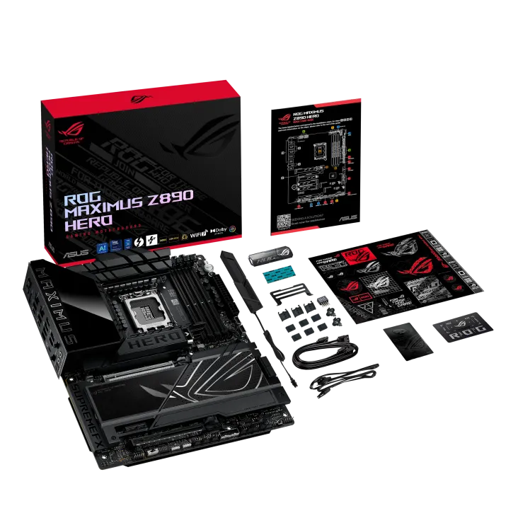 Материнская плата ASUS ROG MAXIMUS Z890 HERO, LGA1851 4xDDR5 4xSATA3 6xM.2 HDMI USB-C ATX