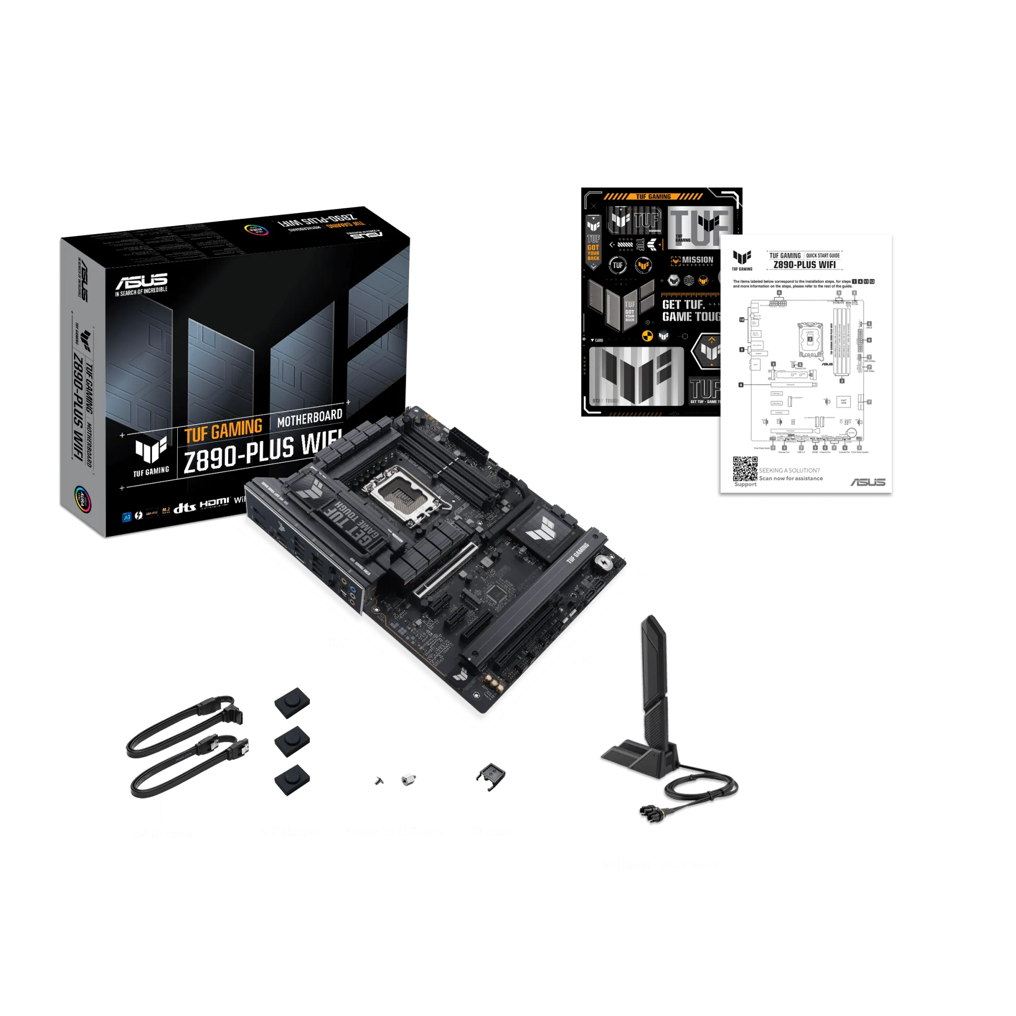 Материнская плата ASUS TUF GAMING Z890-PLUS WIF, LGA1851 Z890 4xDDR5 4xSATA3 4xM.2 HDMI DP USB-C ATX — фото 8