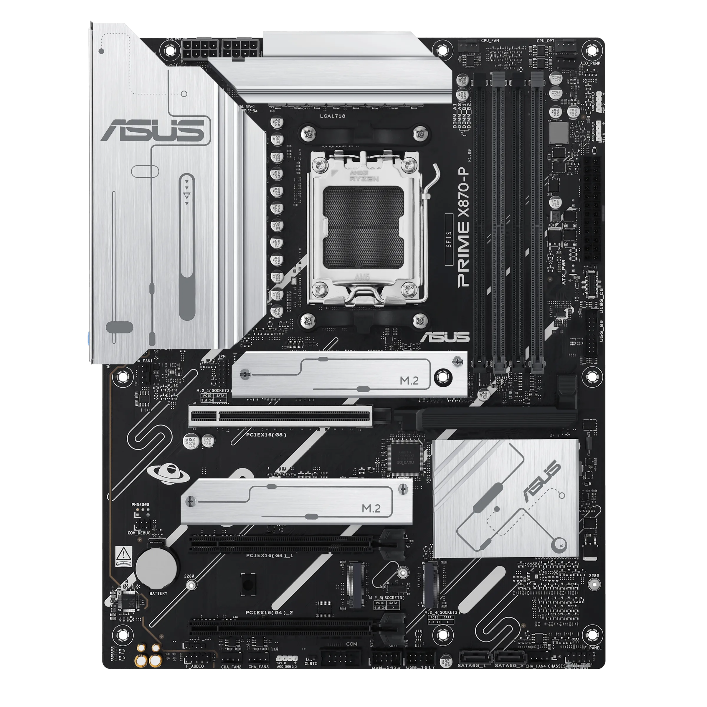 Материнская плата ASUS PRIME X870-P AM5 4xDDR5 2xSATA3 4xM.2 HDMI USB-C ATX