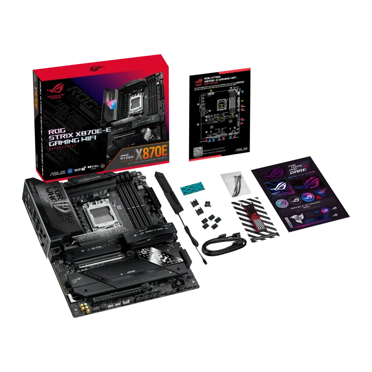 Материнская плата ASUS ROG STRIX X870E-E GAMING WIFI AM5 4xDDR5 4xSATA 5xM.2 HDMI HDMI USB-C ATX — фото 5