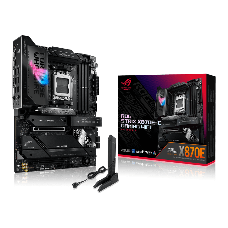Материнская плата ASUS ROG STRIX X870E-E GAMING WIFI AM5 4xDDR5 4xSATA 5xM.2 HDMI HDMI USB-C ATX