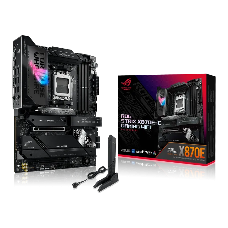 Материнская плата ASUS ROG STRIX X870E-E GAMING WIFI AM5 4xDDR5 4xSATA 5xM.2 HDMI HDMI USB-C ATX — фото 4